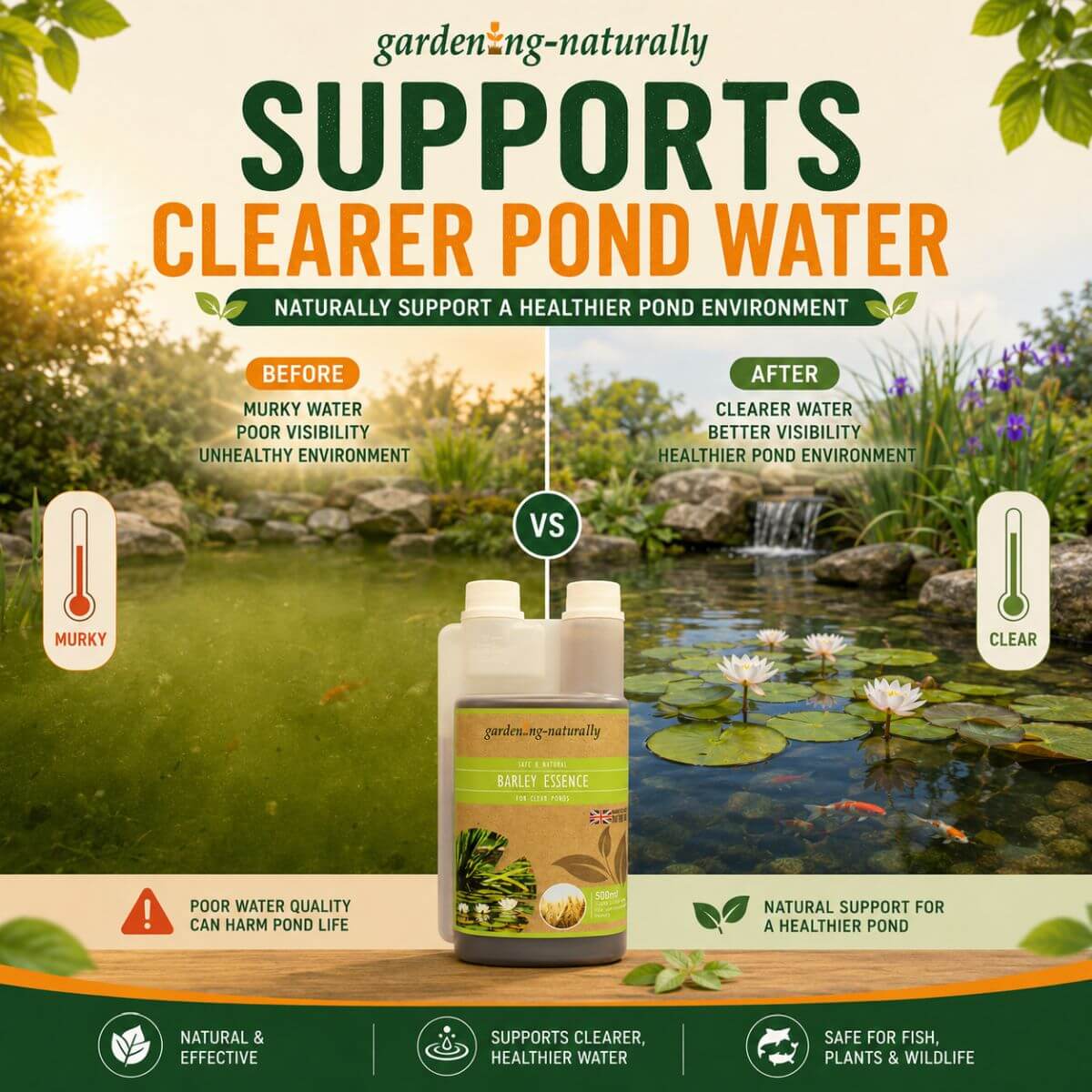 Barley Straw Extract Natural Pond Treatment