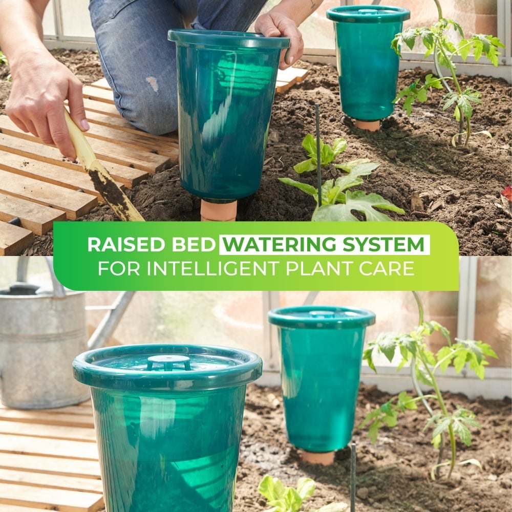 watering system for raised beds for intelligent plant care