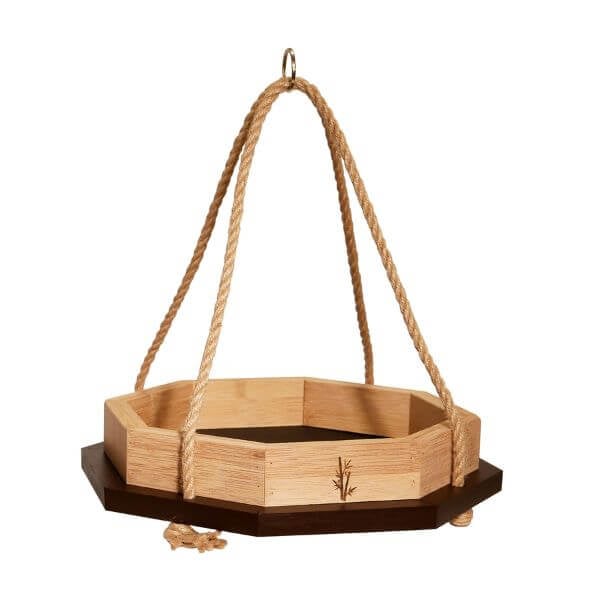 Bamboo Octagon Bird Feeder