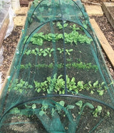 A black modular hoops with netting covered