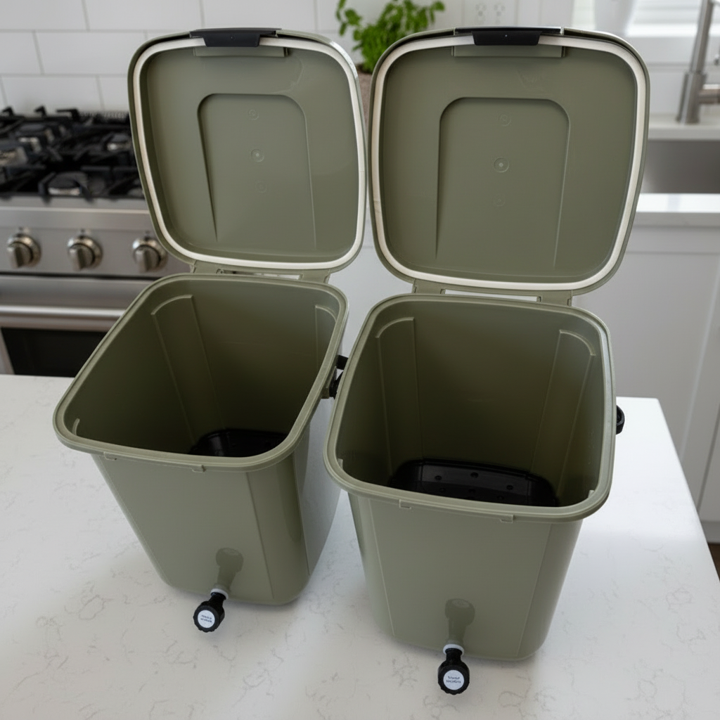 Bokashi Composting Kit For Food Waste (2 x 20 Litre Bins)