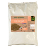 Bag of Gardening Naturally bone meal pellets with a label on a white background