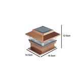 bronze effect fence post solar panel light cap with dimensions