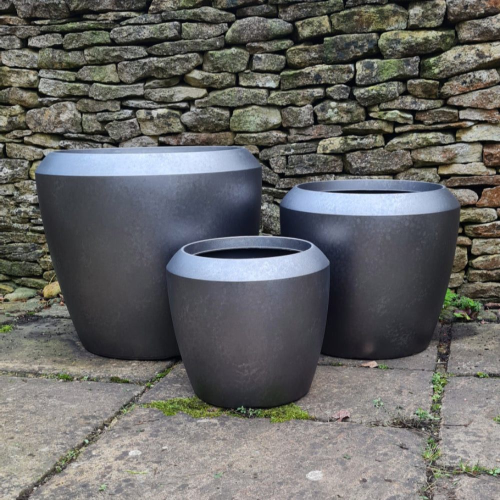 pewter planters for garden