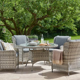Garden Dining Set Rattan 4 Seater- in garden