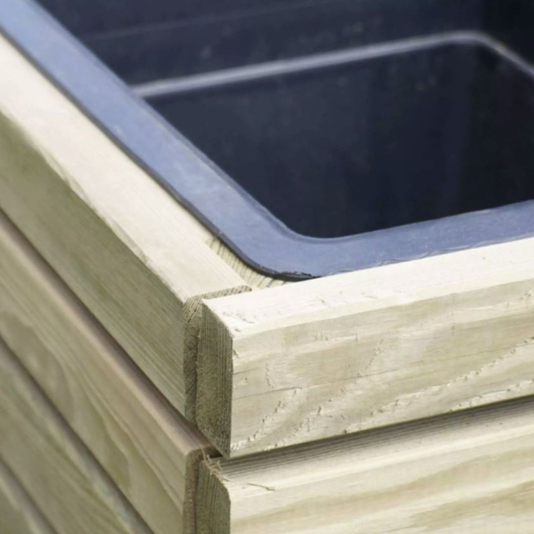 Close-up of patio planter