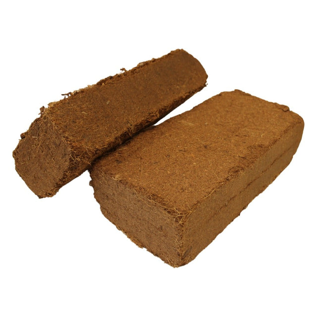 Coir Block on a white background