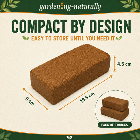 Coco Coir Brick Pair - Creates 18 Litres of Compost