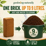 Coco Coir Brick Pair - Creates 18 Litres of Compost