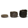 Two compressed coir pellets of different sizes, intended for use in gardening for seed and cutting propagation.