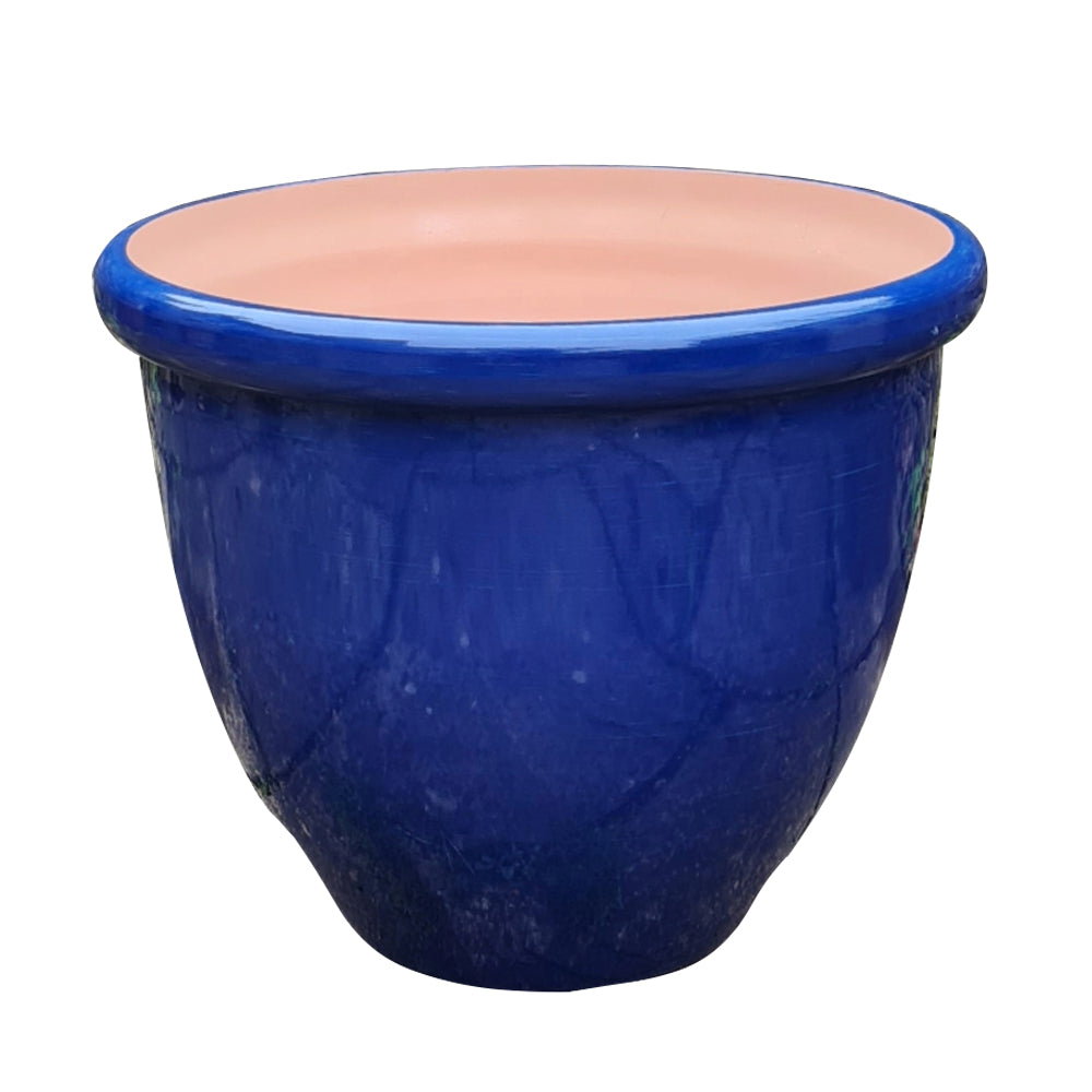 cortana glaze blue plant pot