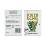River Cottage Organic Seeds packaging for Courgette Nero di Milano on a white background