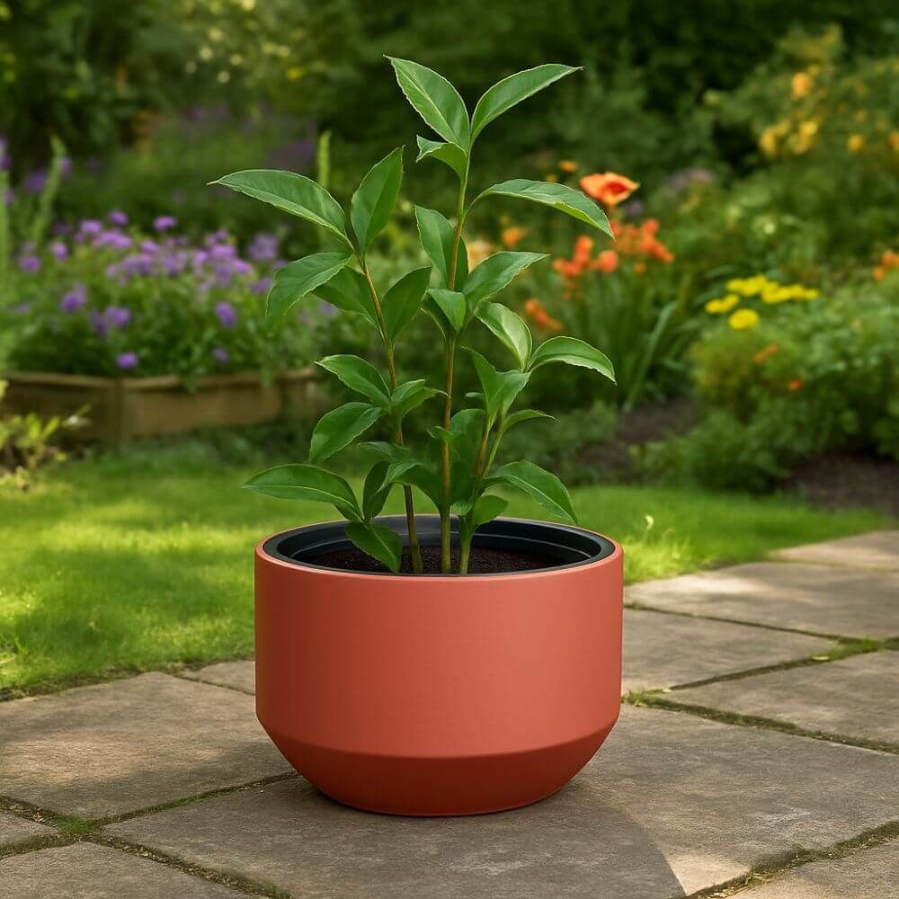 30cm plant pot indoor Copper Plant Pot Low Pot 30cm from Gardening Naturally