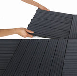 Recyled Rubber Decking Tiles Pk of 6