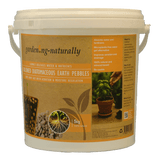 tub of diatomaceous earth pebbles