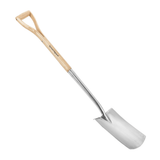 garden pade with a wooden handle on a white background
