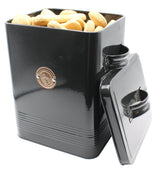 Dog Food Biscuit Tin Midnight Black