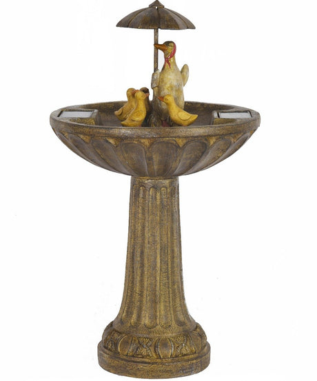 solar duck fountain water feature