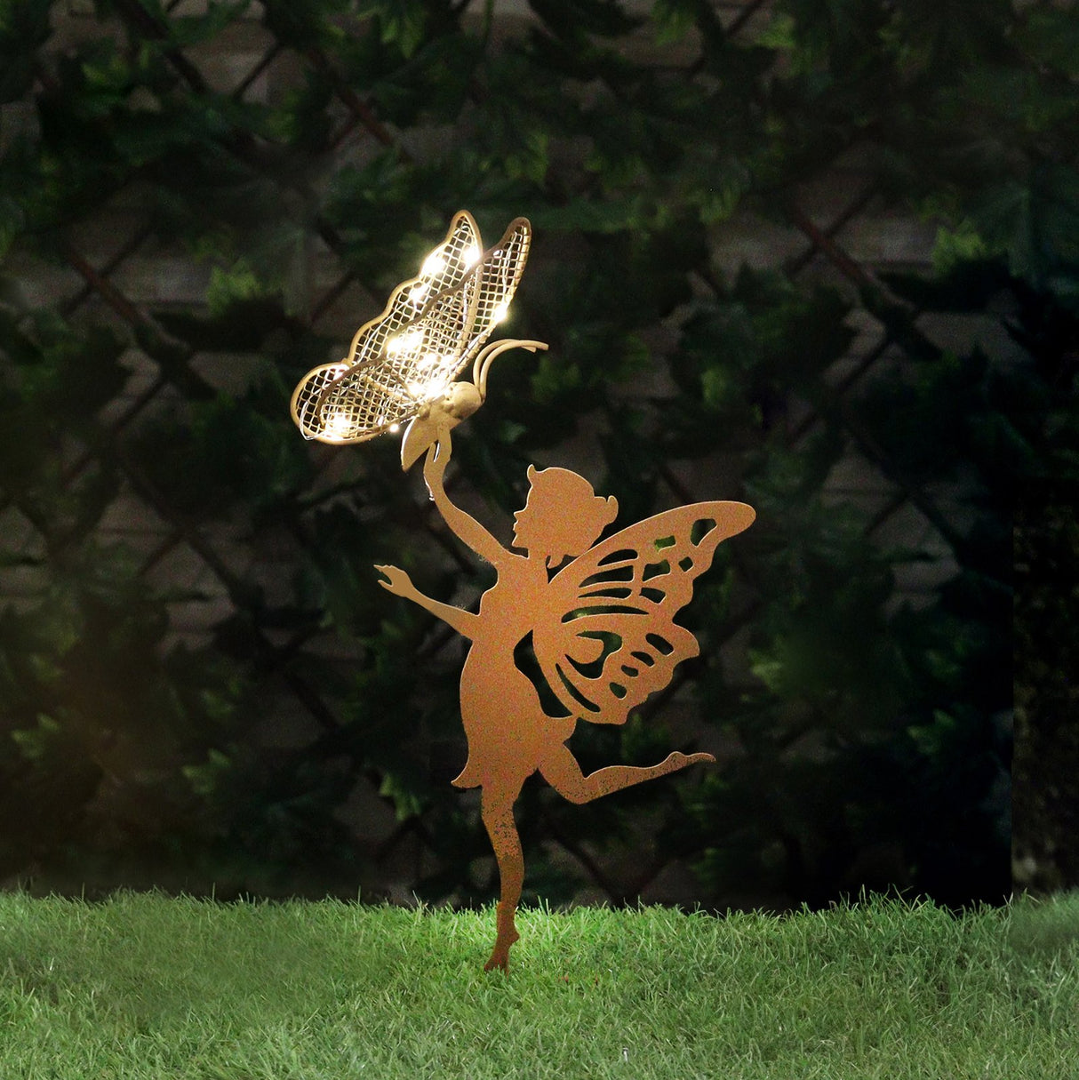 solar silhouette fairy in dark