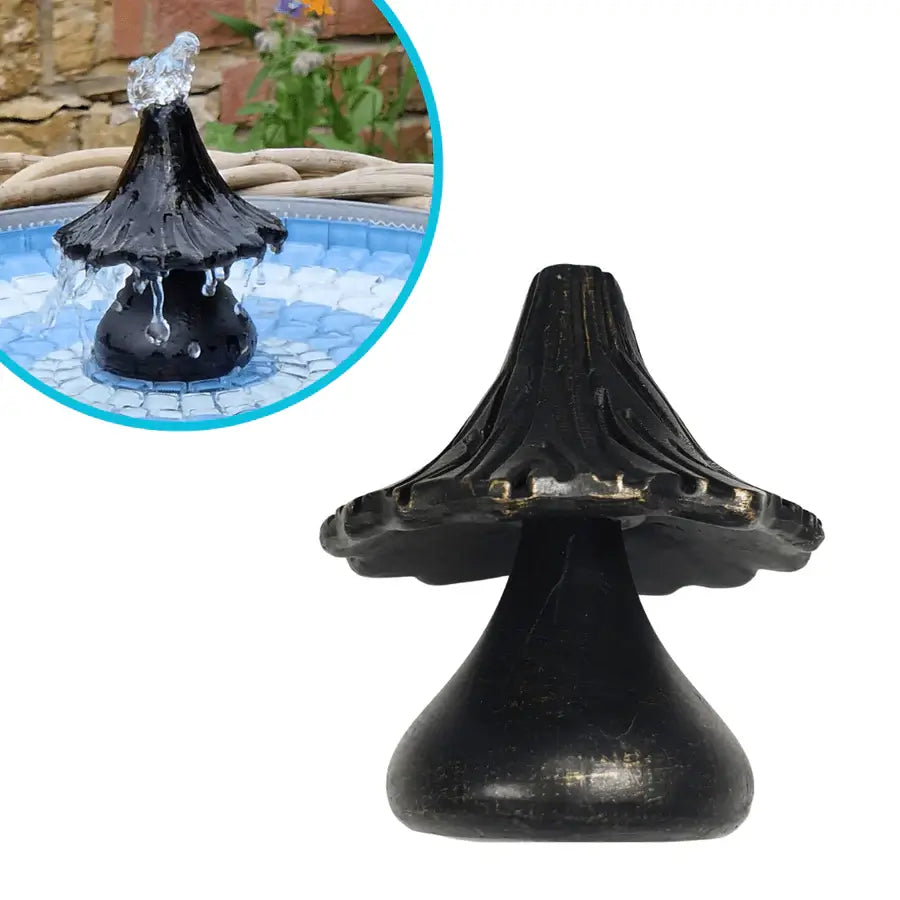 Black mushroom-shaped water fountain 