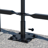 black fence mounting bracket for fence