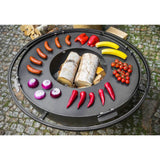 heavy duty fire pit plate with vegetables