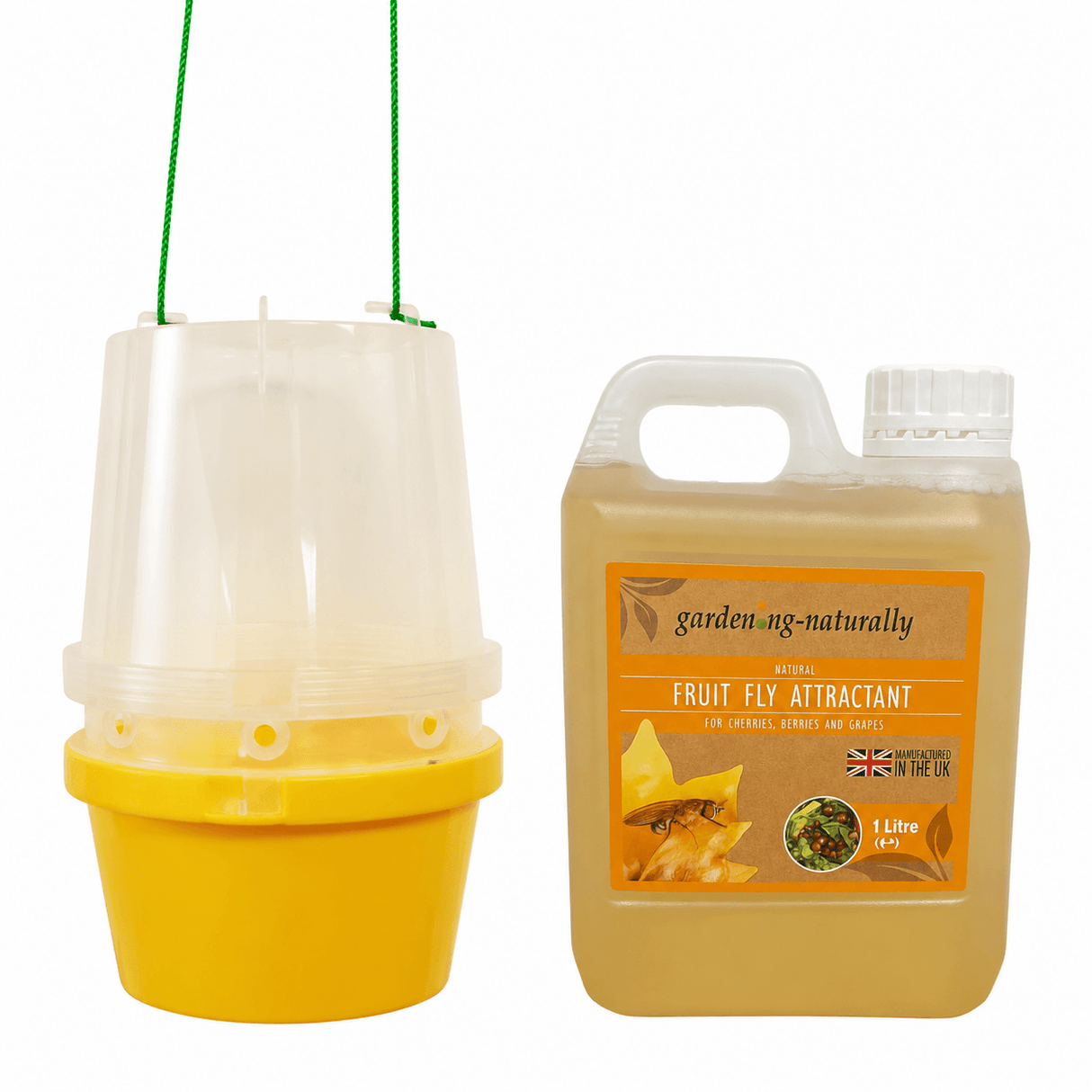 fruit fly trap with 1 litre bottle attractant
