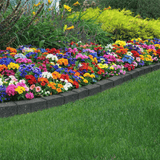 Roman Stone Garden Border Rubber Lawn Edging UK Grey 1.2m Long