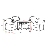 Garden Dining Set Rattan 4 Seater- Wroxham