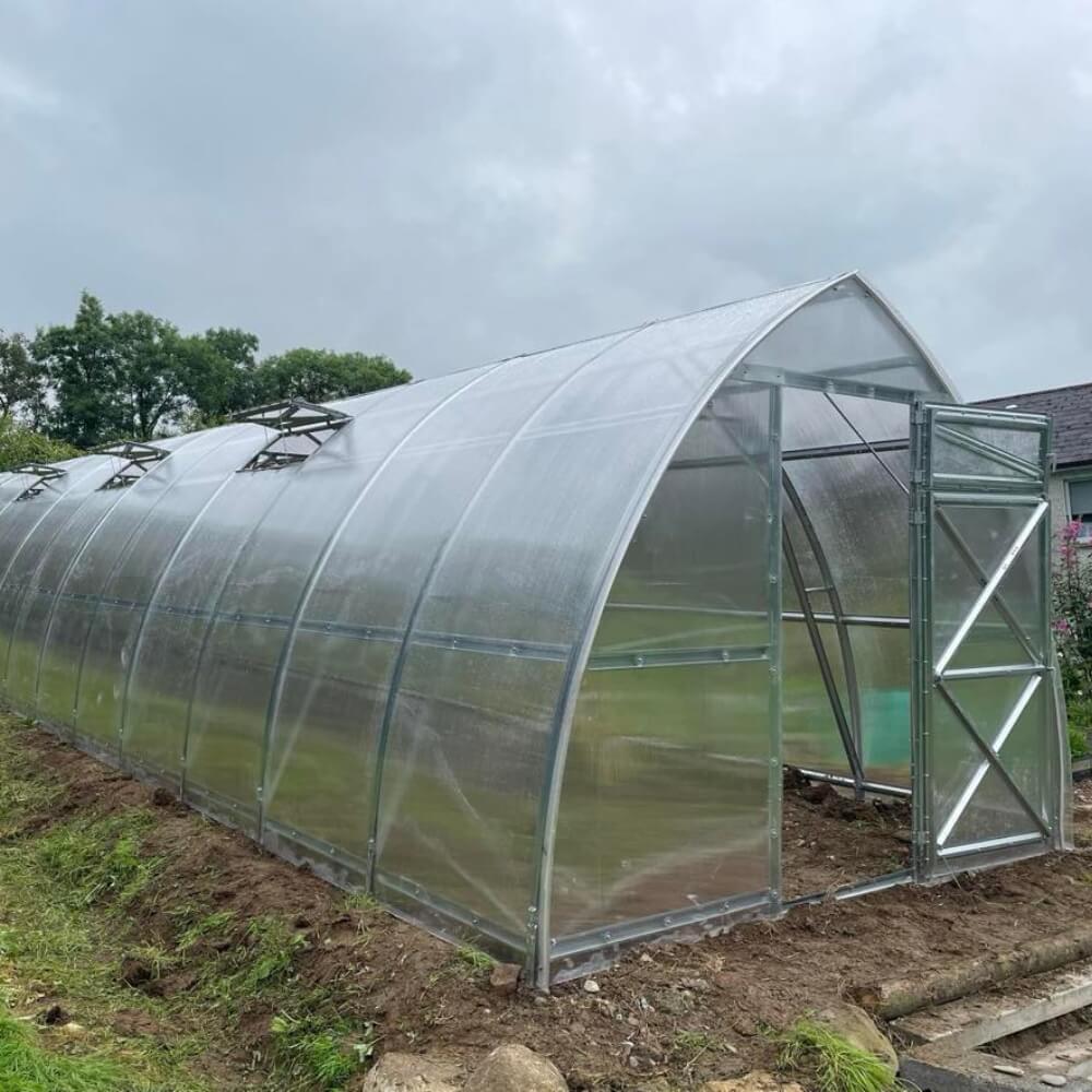 Polytunnel Greenhouse Polycarbonate 6mm Arrow 3m Wide