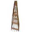 Wicker garden trellis on a white background