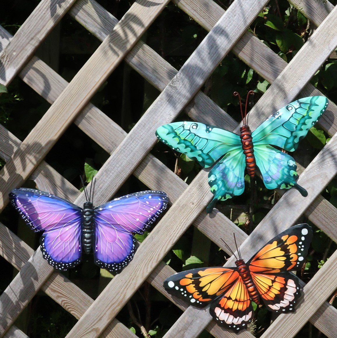 Small Metal Butterfly Wall Art Mixed Set