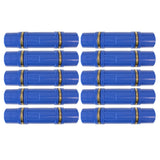 Ten large blue heavy duty pipe clips for garden cages