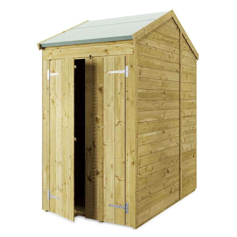 garden shed 6ft x 4ft door on the 4ft side
