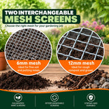 Garden sieve interchangeable 6mm and 12mm mesh screens for soil compost and gravel