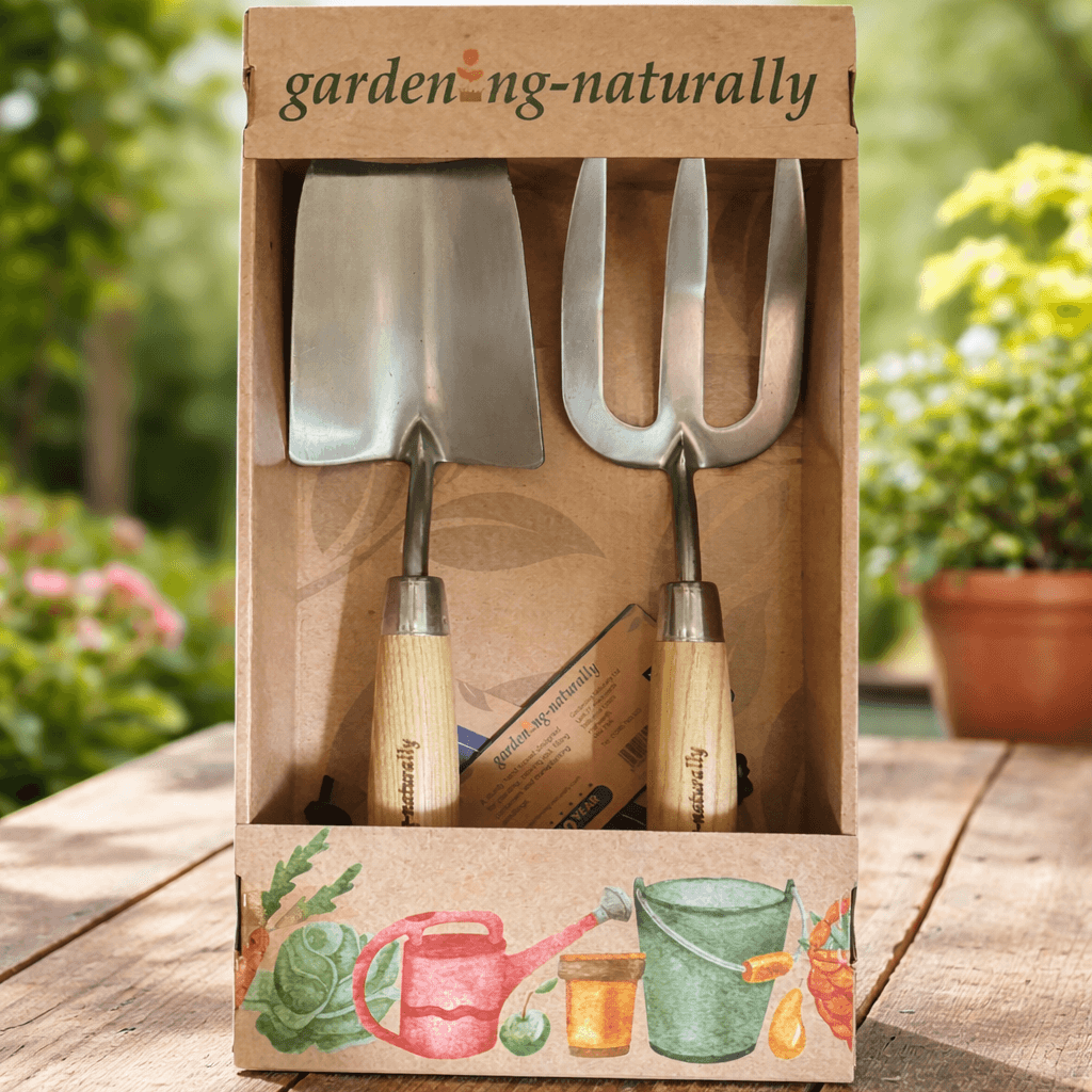 Hand Trowel and Fork Gift Set for Garden Planting