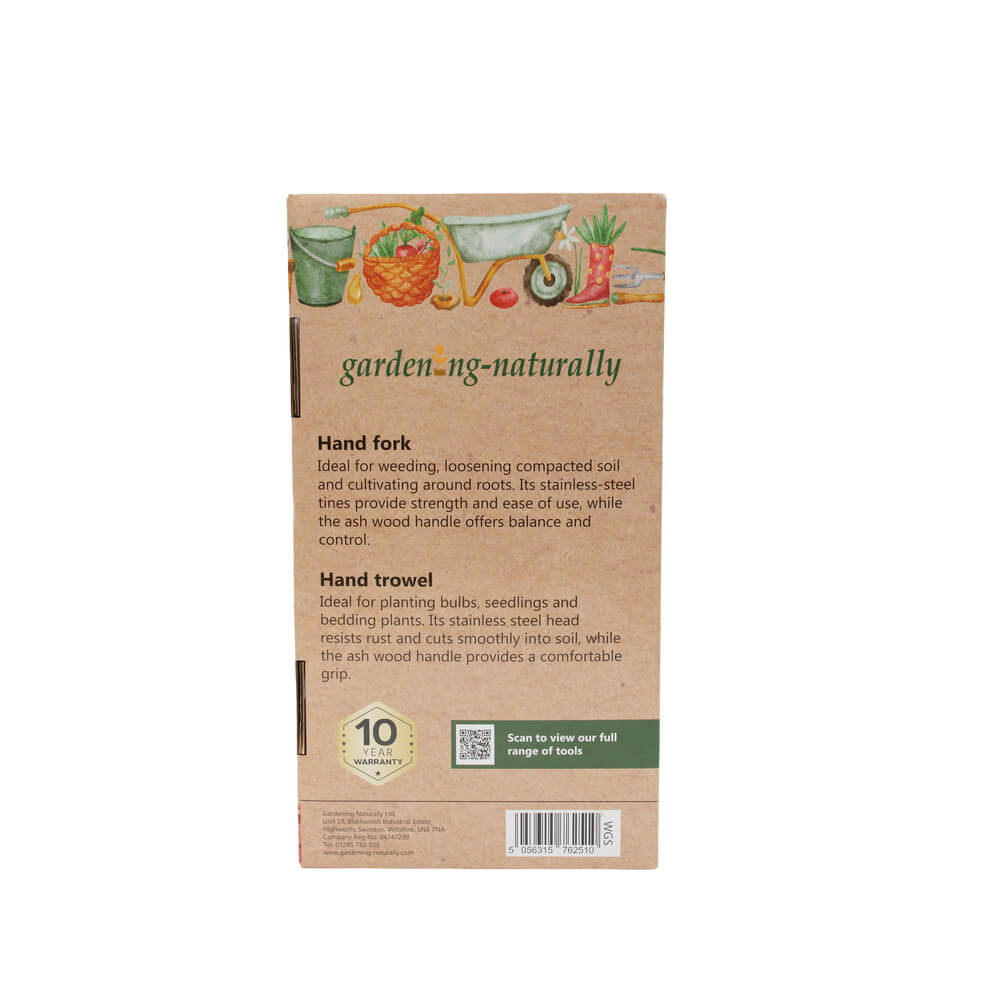 Hand Trowel and Fork Gift Set for Garden Planting