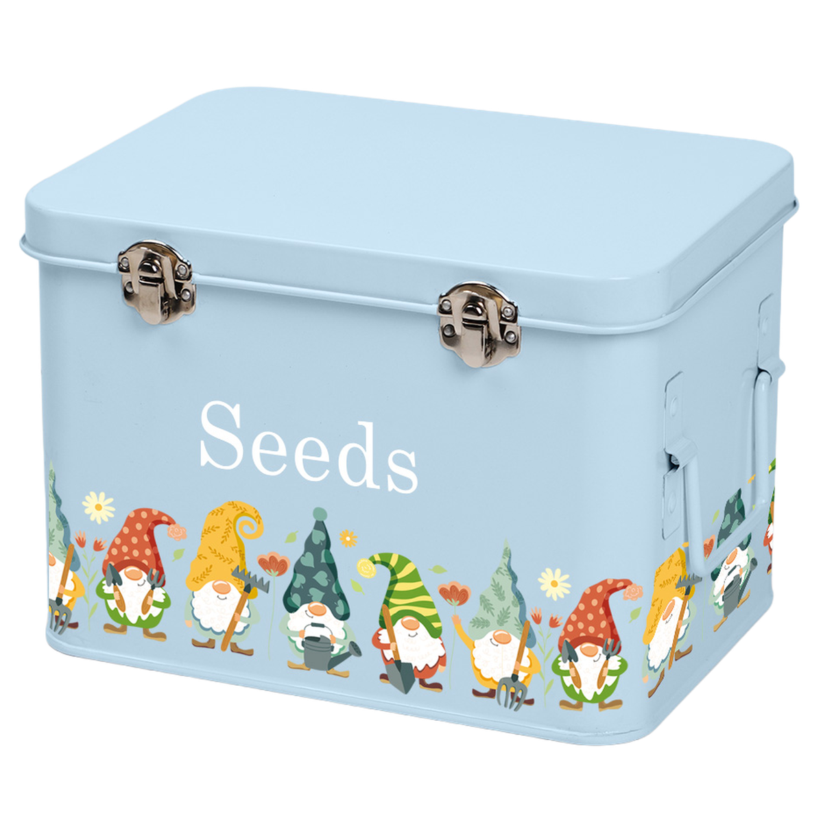Seed Storage Tin with Seed Envelopes & Dividers