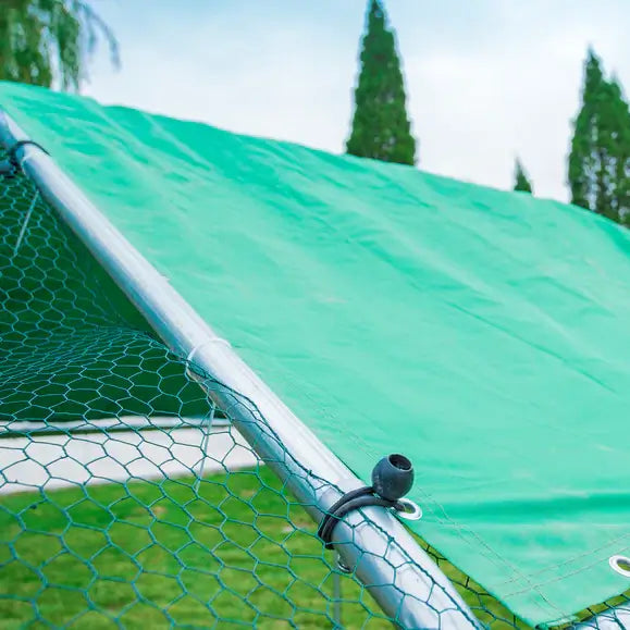 green cover for chicken run
