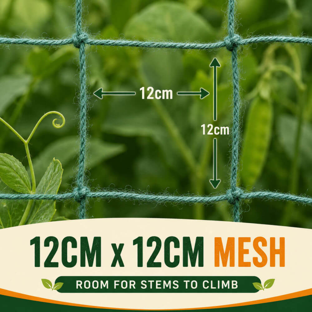 Pea And Bean Netting Natural Jute Garden Support Mesh