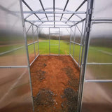 inside view from door inside greenhouse