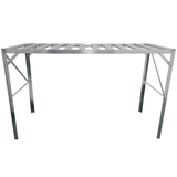 1 tier greenhouse staging, silver on a white background