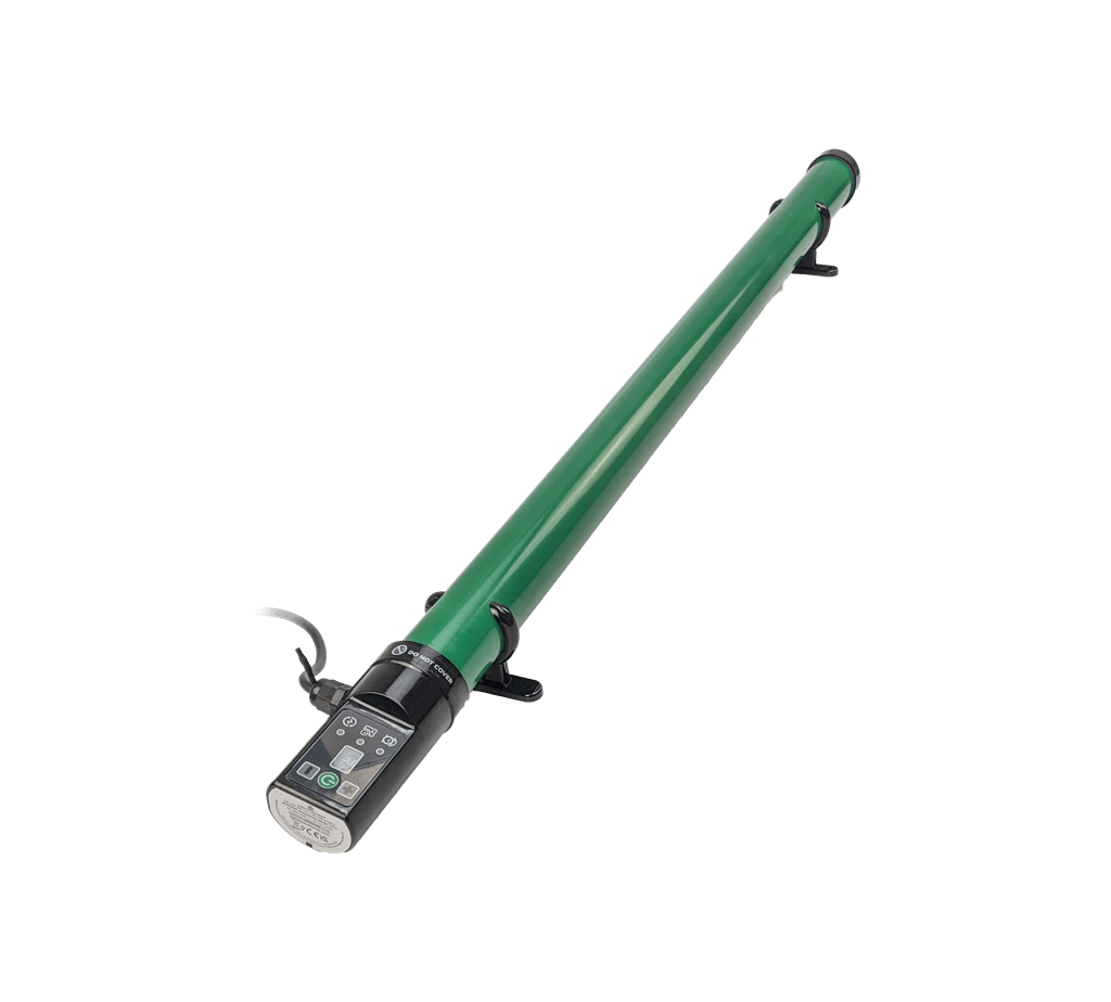 green tube greenhouse heater with thermometer