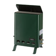 green greenhouse gas heater on a white background