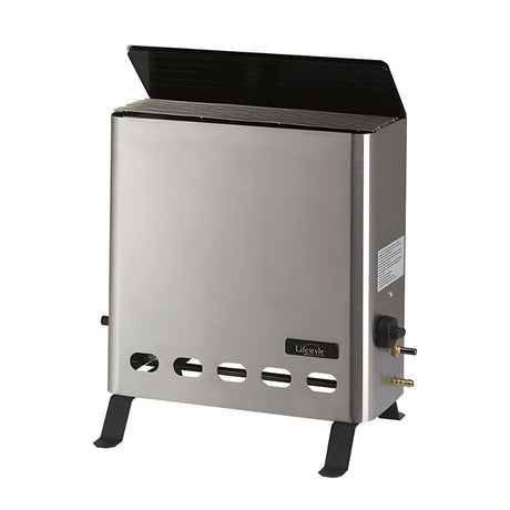 metal greenhouse gas heater on white background