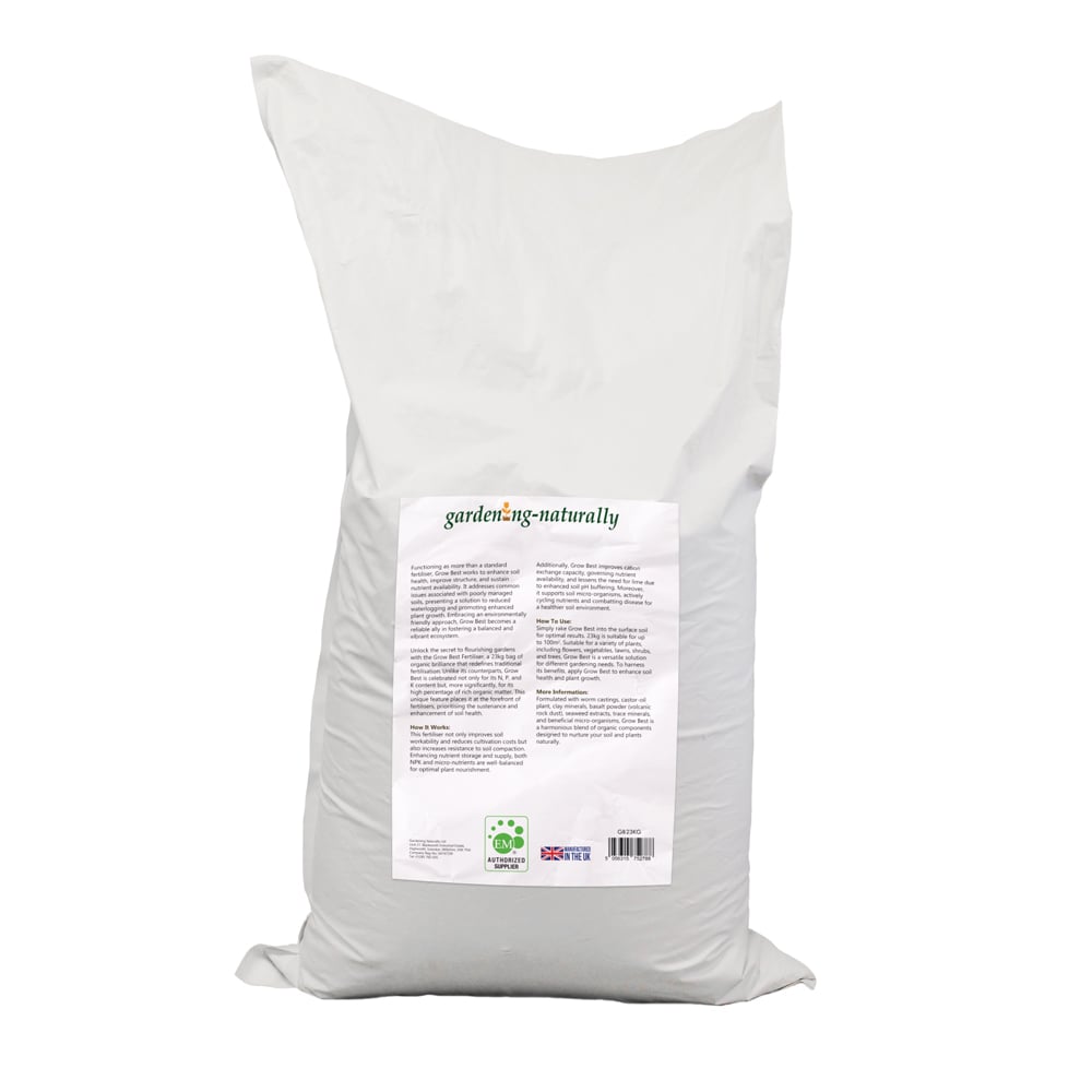 Grow Best fertiliser bag on white background back