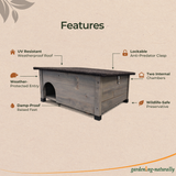 Wooden Hedgehog House