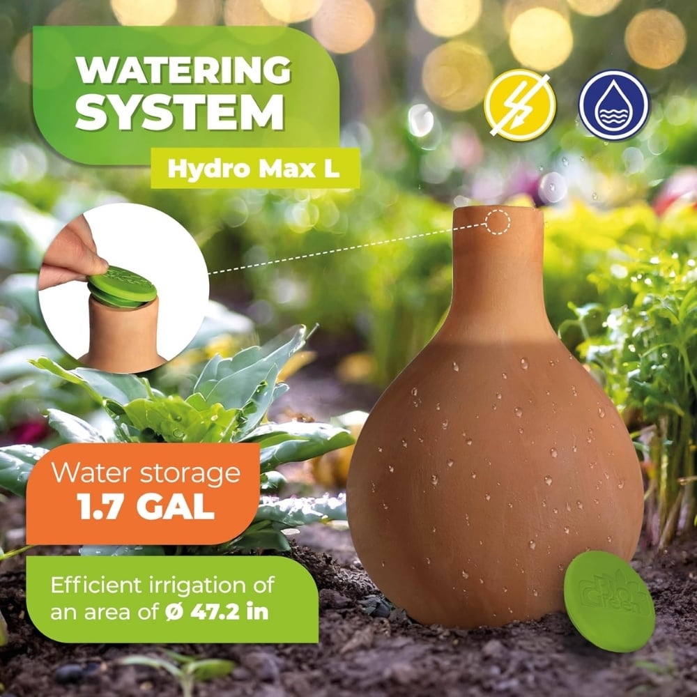 hydromax biogreen watering system pot 