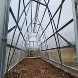 The inside of a large greenhouse