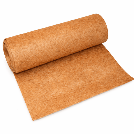 jute liner roll natural colour on white background